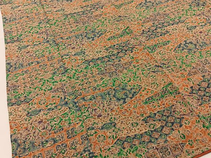 平和屋着物■上質な小紋　更紗花鳥文　正絹　逸品　未使用　BAAY3179hj