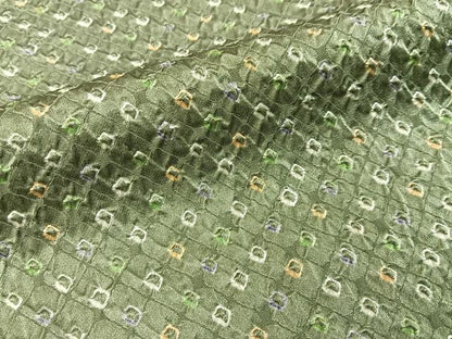 平和屋着物■上質な小紋　総絞り　菱文様　そごう百貨店扱い　正絹　逸品　BAAY3180hj