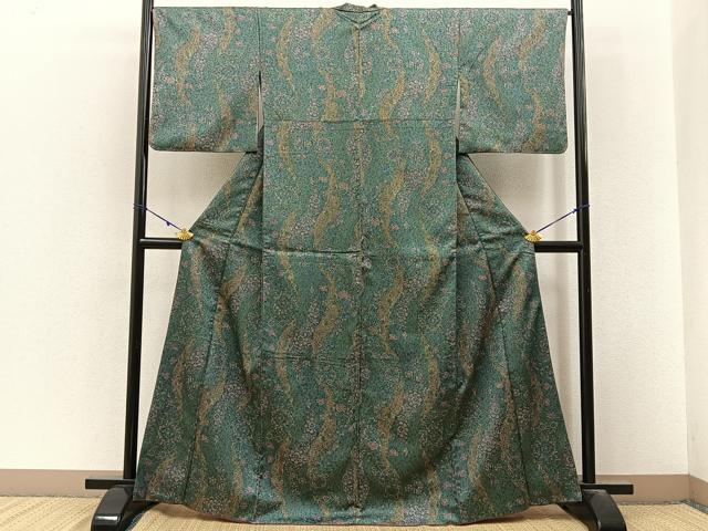 平和屋着物■小紋　正倉院花文　洗える着物　BAAY3184hj