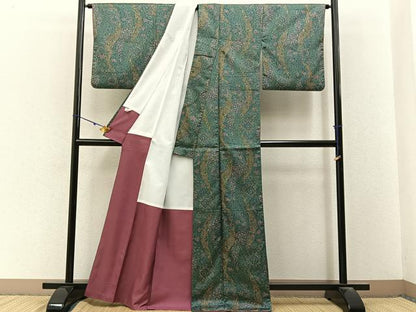 平和屋着物■小紋　正倉院花文　洗える着物　BAAY3184hj
