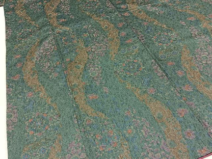 平和屋着物■小紋　正倉院花文　洗える着物　BAAY3184hj