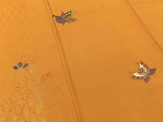 平和屋着物■豪華振袖　駒刺繍　花蝶文　金彩　正絹　逸品　BAAY3188hj