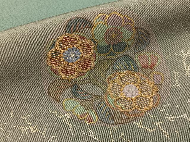 平和屋着物■訪問着　刺繍　花丸文　暈し染め　金彩　正絹　逸品　BAAY3191hj
