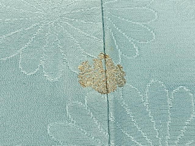 平和屋着物■上質な色無地　菊地紋　白藍色　正絹　逸品　BAAY3192hj