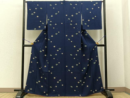 平和屋着物■上質な小紋　兎　花丸文　正絹　逸品　未使用　BAAY3197hj