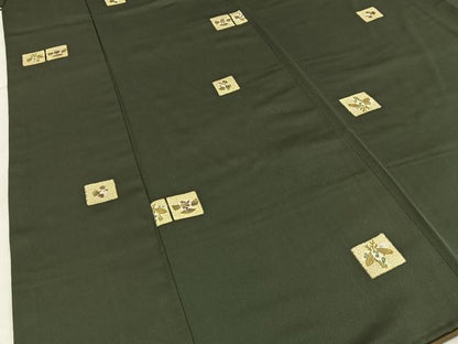 平和屋着物■上質な小紋　ふくら雀　金彩　正絹　逸品　BAAY3199hj