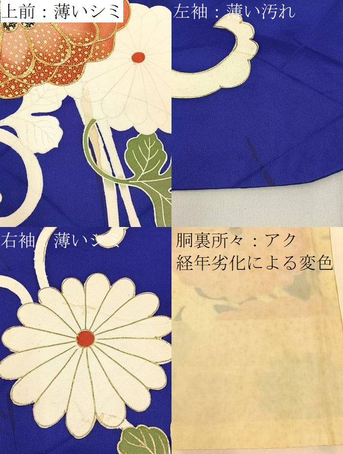 平和屋着物■豪華振袖　駒刺繍　菊唐草文　金彩　正絹　逸品　BAAY3202hj