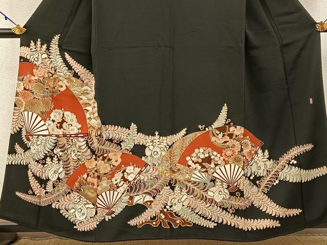 平和屋着物■豪華黒留袖　作家物　辻が花　金彩　正絹　逸品　BAAY3203hj