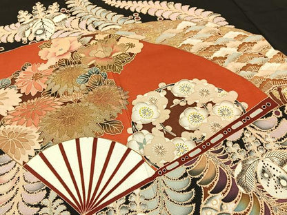 平和屋着物■豪華黒留袖　作家物　辻が花　金彩　正絹　逸品　BAAY3203hj