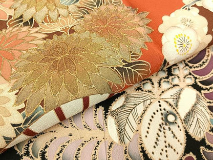 平和屋着物■豪華黒留袖　作家物　辻が花　金彩　正絹　逸品　BAAY3203hj