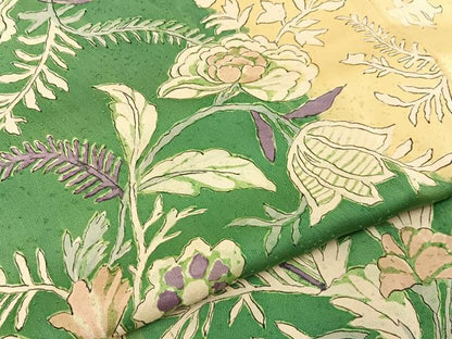 平和屋着物■上質な小紋　更紗草花文　正絹　逸品　BAAY3204hj