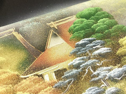 平和屋着物■豪華黒留袖　作家物　手描き　名所風景文　暈し染め　金彩　正絹　逸品　BAAY3215hj