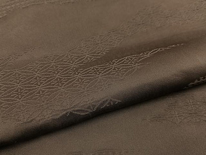 平和屋着物■上質な色無地　七宝地紋　煤竹色　正絹　逸品　BAAY3219hj