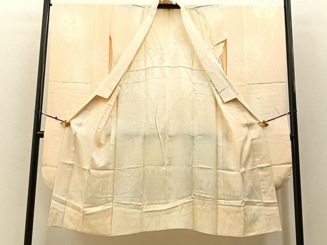 平和屋着物■振袖用長襦袢　無双仕立て　飾花地紋　暈し染め　正絹　逸品　BAAY3221hj