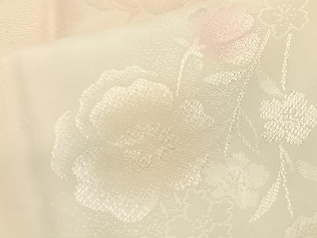 平和屋着物■長襦袢　無双仕立て　花地紋　暈し染め　半衿刺繍　正絹　逸品　BAAY3222hj