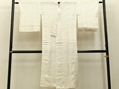 平和屋着物■長襦袢　無双仕立て　紗綾形地紋　正絹　逸品　未使用　BAAY3223hj