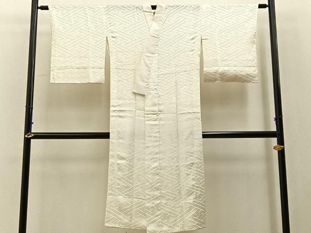 平和屋着物■長襦袢　無双仕立て　紗綾形地紋　正絹　逸品　未使用　BAAY3223hj