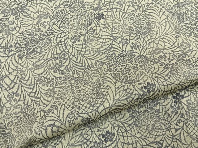 平和屋着物■男性　長襦袢　無双仕立て　型染め　花蝶文　正絹　逸品　未使用　BAAY3224hj