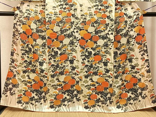 平和屋着物■訪問着　菊尽くし　金彩　正絹　逸品　BAAY3235hj