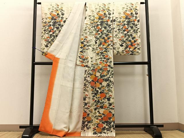 平和屋着物■訪問着　菊尽くし　金彩　正絹　逸品　BAAY3235hj