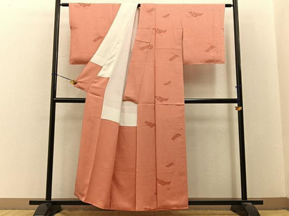 平和屋着物■上質な小紋　短冊花文　正絹　逸品　未使用　BAAY3238hj