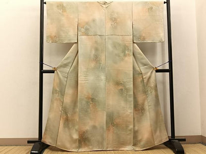 平和屋着物■上質な小紋　霞文　暈し染め　正絹　逸品　BAAY3242hj