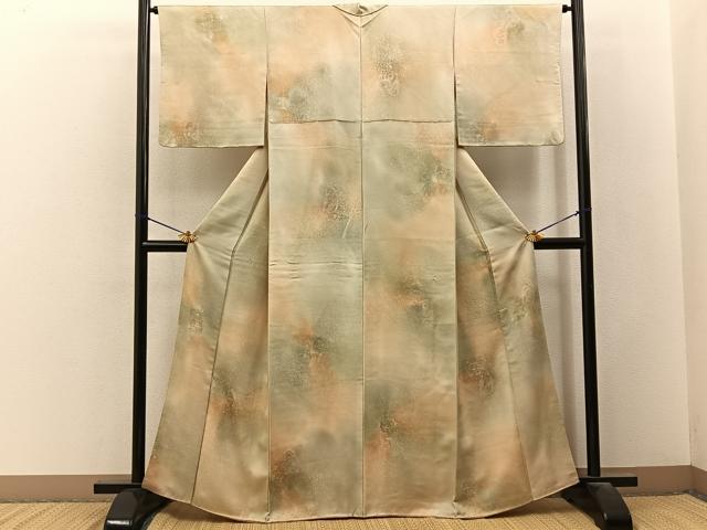 平和屋着物■上質な小紋　霞文　暈し染め　正絹　逸品　BAAY3242hj