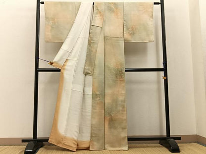 平和屋着物■上質な小紋　霞文　暈し染め　正絹　逸品　BAAY3242hj