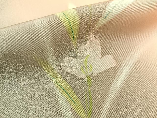 平和屋着物■上質な小紋　手描き　草花文　暈し染め　正絹　逸品　BAAY3244hj