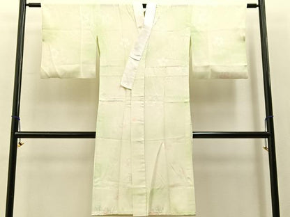 平和屋着物■長襦袢　無双仕立て　桜地紋　暈し染め　正絹　逸品　BAAY3246hj