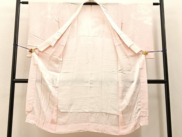 平和屋着物■長襦袢　無双仕立て　草花地紋　正絹　逸品　BAAY3247hj