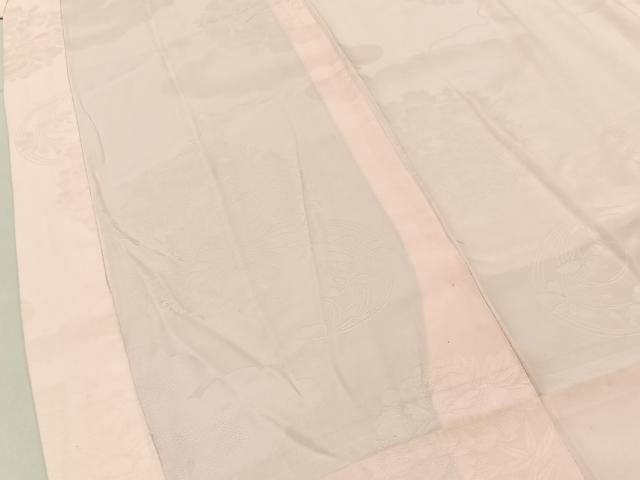 平和屋着物■長襦袢　無双仕立て　草花地紋　正絹　逸品　BAAY3247hj