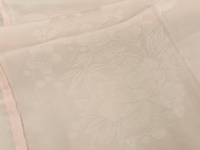 平和屋着物■長襦袢　無双仕立て　草花地紋　正絹　逸品　BAAY3247hj