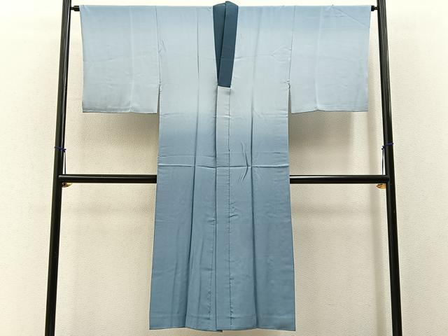 平和屋着物■男性　長襦袢　袷　手描き　風景文　暈し染め　正絹　逸品　BAAY3248hj