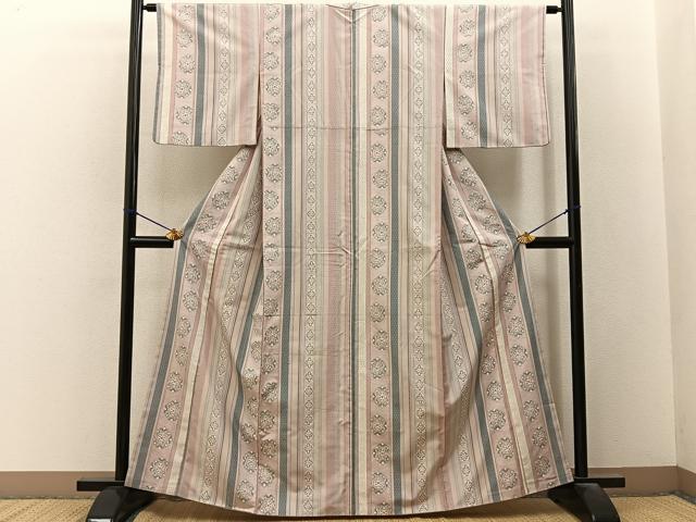 平和屋着物■上質な紬　吉祥間道　正絹　逸品　BAAY3251hj