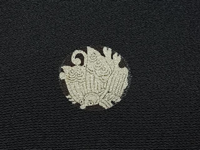 平和屋着物■豪華黒留袖　刺繍　尾長鶏花文　金彩　正絹　逸品　BAAY3254hj