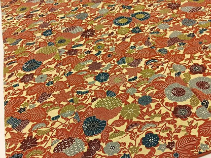 平和屋着物■上質な小紋　型染め　草花文　正絹　逸品　BAAY3260hj