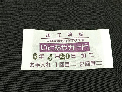 平和屋着物■豪華黒留袖　作家物　金閣寺　暈し染め　金彩　正絹　逸品　BAAY3261hj