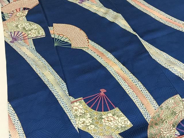平和屋着物■豪華振袖　扇面鹿の子花文　金彩　正絹　逸品　BAAY3264hj