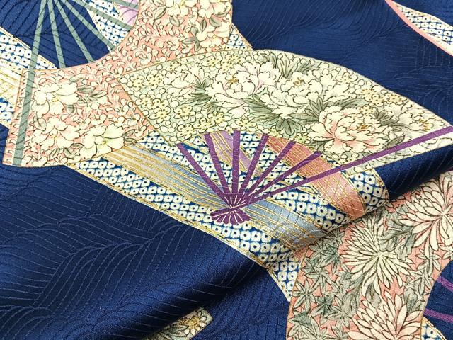 平和屋着物■豪華振袖　扇面鹿の子花文　金彩　正絹　逸品　BAAY3264hj