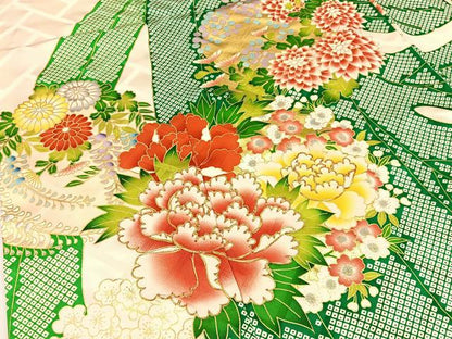 平和屋着物■豪華振袖　駒刺繍　花丸文　金彩　正絹　逸品　BAAY3265hj