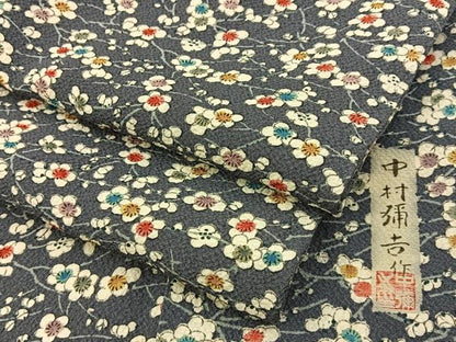 平和屋着物■上質な小紋　中村弥吉作　枝梅文　正絹　逸品　未使用　BAAY3266hj
