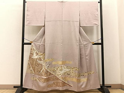 平和屋着物■豪華色留袖　鳳凰花文　金彩　正絹　逸品　BAAY3267hj