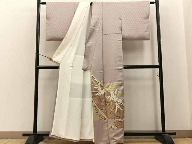 平和屋着物■豪華色留袖　鳳凰花文　金彩　正絹　逸品　BAAY3267hj