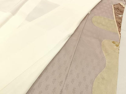 平和屋着物■豪華色留袖　鳳凰花文　金彩　正絹　逸品　BAAY3267hj