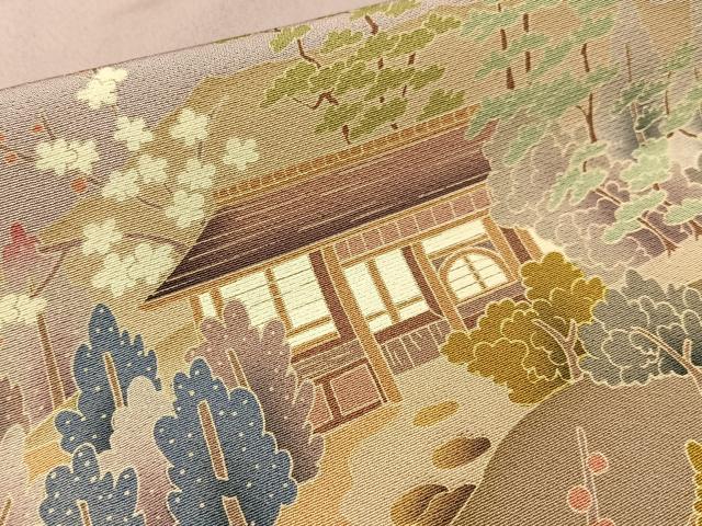 平和屋着物■豪華色留袖　友禅　松竹梅風景文　正絹　逸品　BAAY3268hj