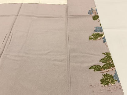 平和屋着物■豪華色留袖　友禅　松竹梅風景文　正絹　逸品　BAAY3268hj
