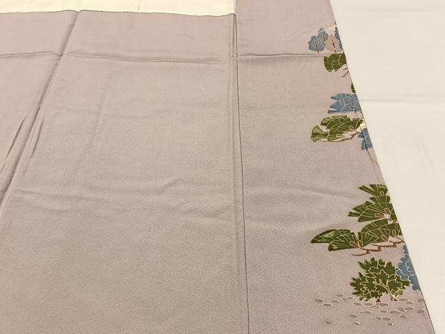 平和屋着物■豪華色留袖　友禅　松竹梅風景文　正絹　逸品　BAAY3268hj