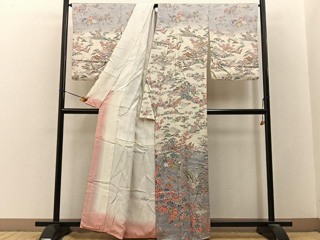 平和屋着物■訪問着　御所解文　暈し染め　金彩　正絹　逸品　BAAY3277hj