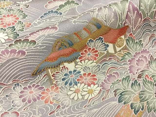 平和屋着物■訪問着　御所解文　暈し染め　金彩　正絹　逸品　BAAY3277hj